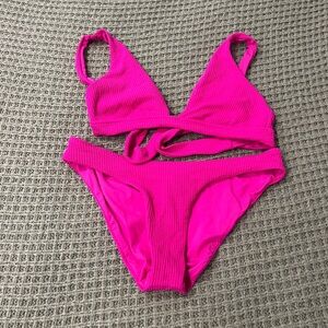 Hot Pink Becca Bikini L bottom D top